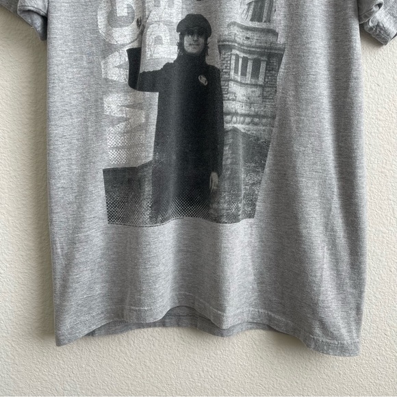 ZION ROOTSWEAR Light Grey John Lennon Imagine Peace NYC Short Sleeve Graphic Tee - Picture 3 of 9